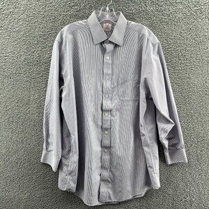 Brook Brothers Madison Shirt Mens 16.5–32 Blue Multicolored Striped Long Sleeve